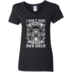 I Ride My Own Biker V-Neck T-Shirt