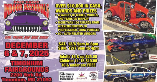 East Coast Indoor Nationals Car, Truck & Motorcycle Show: December 6 - 7, 2025