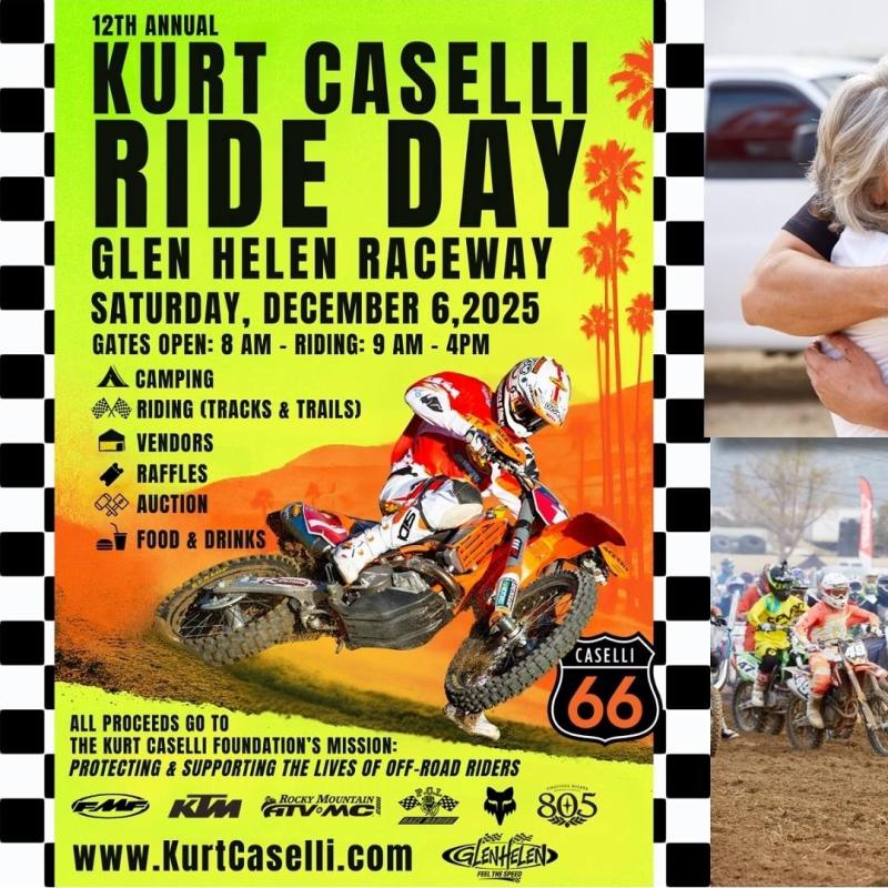 12th Annual Kurt Caselli Ride Day: December 6, 2025