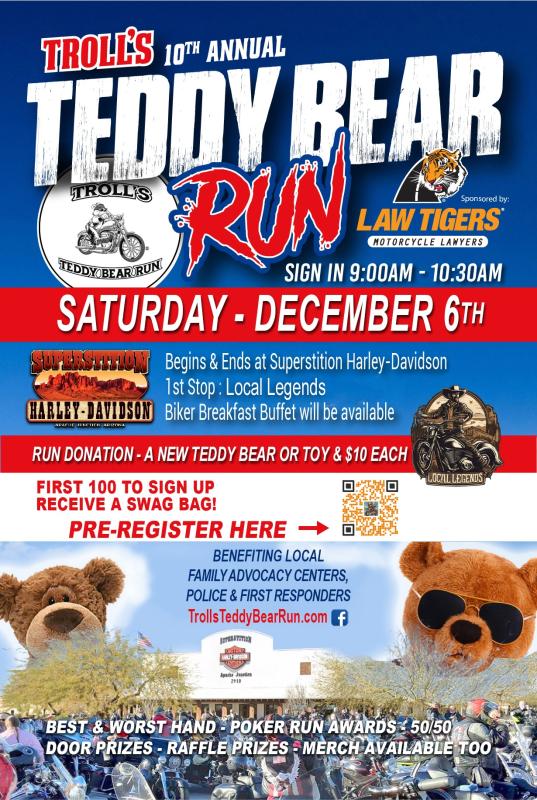 10th Annual Troll's Teddy Bear Run: December 6, 2025