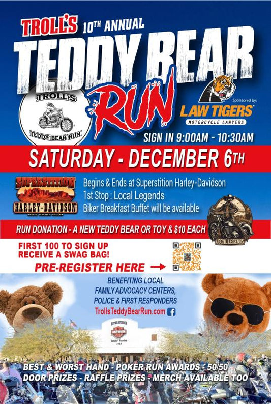 10th Annual Troll's Teddy Bear Run: December 6, 2025