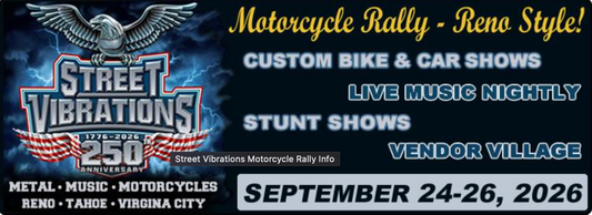 Street Vibrations Fall Rally: September 24 - September 26, 2026