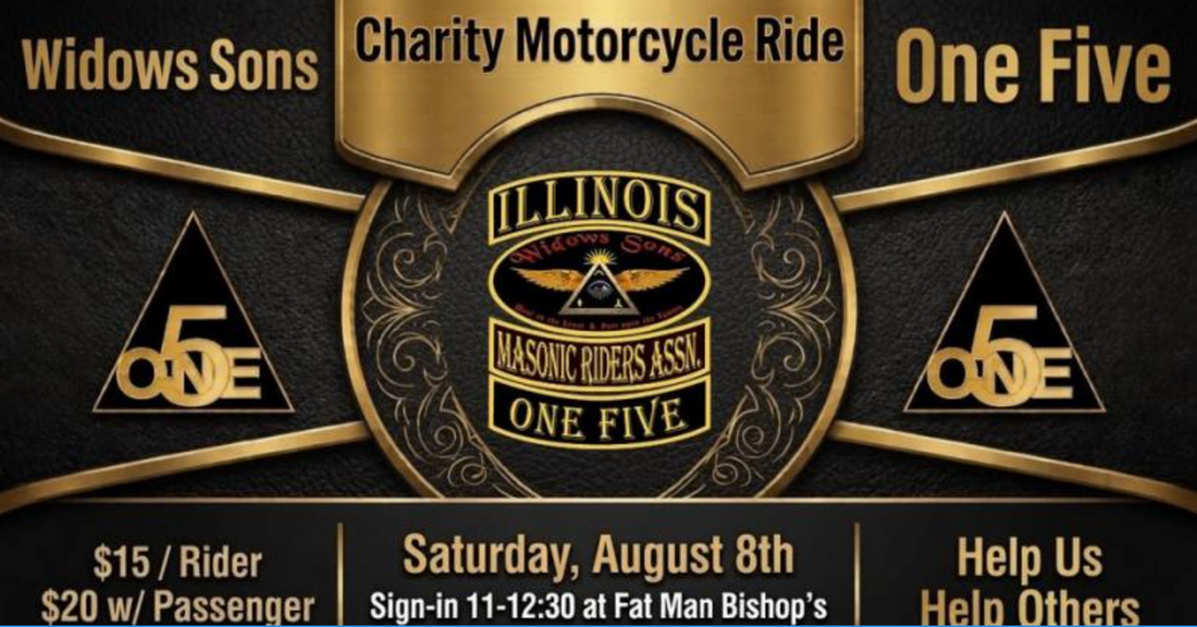 Motorcyclists gathering at Fat Man Bishop's in East Peoria, Illinois for the Feed the Homeless Ride charity event.