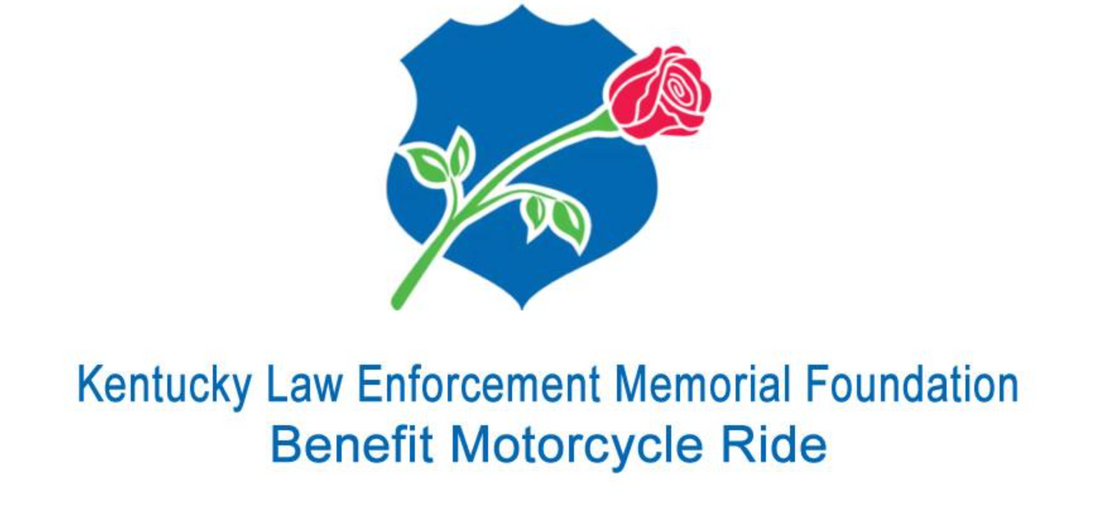 Motorcyclists preparing to depart from the Department of Criminal Justice Training for the 2026 Kentucky Law Enforcement Benefit Ride in Richmond, Kentucky.