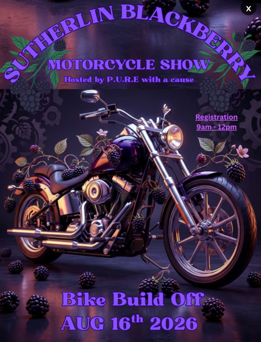 Custom motorcycles on display during the Motorcycle Show at the Blackberry Festival in Sutherlin, Oregon.