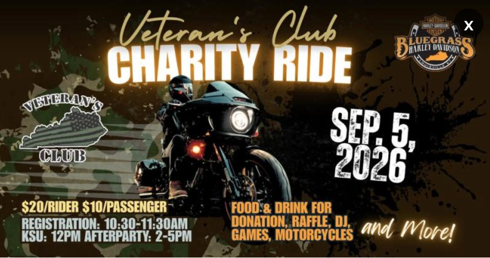 Veteran's Club Charity Motorcycle Ride at Bluegrass Harley-Davidson in Louisville, Kentucky.