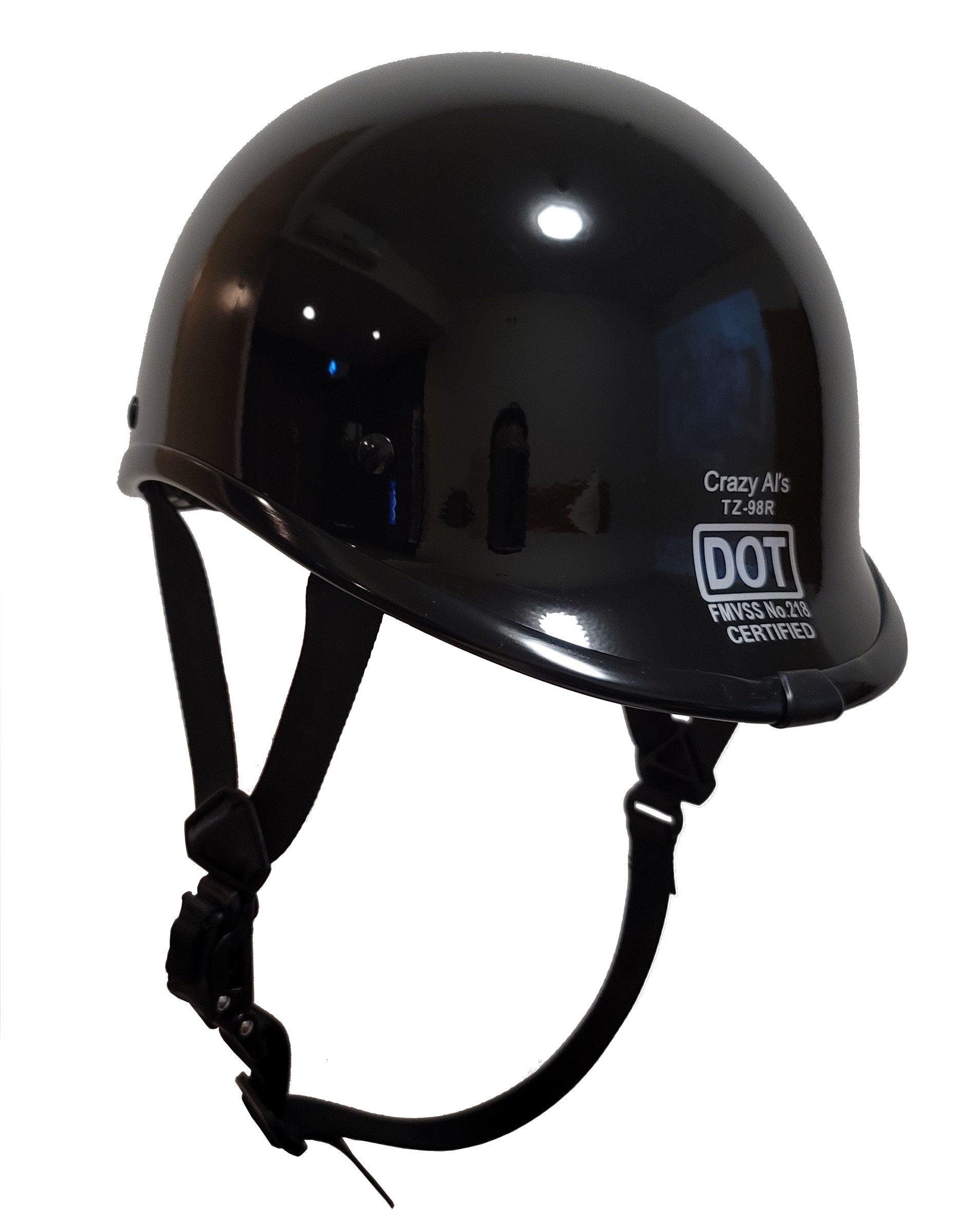 crazy al's motorcycle helmet Switchback DOT Reversible Helmet Flat & Gloss Black M / Gloss Black
