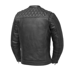 Cinder Men's Cafe Style Leather Jacket