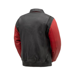 Moto Bomber Two Tone Men's Leather Jacket